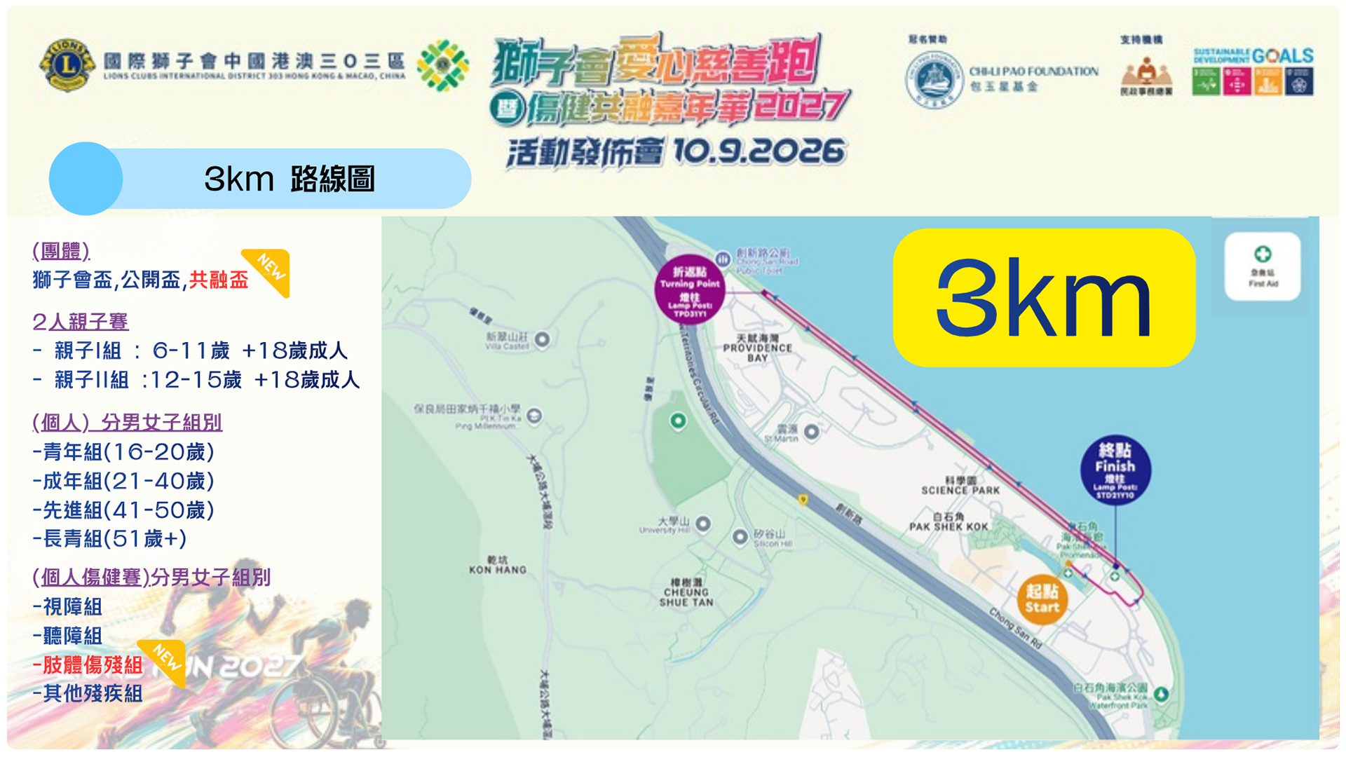 3公里比賽路線